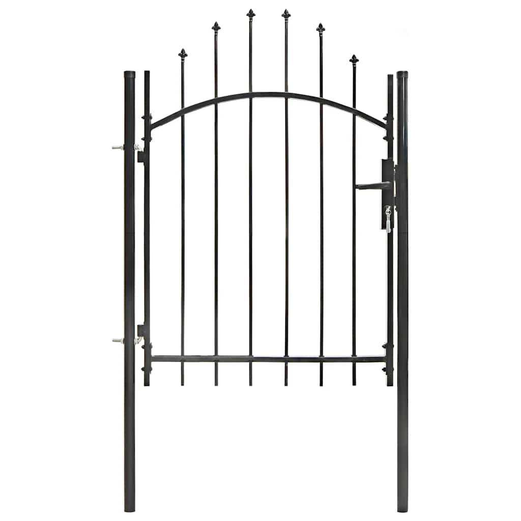 Gartentor Woerden Stahl 1x1 m Schwarz