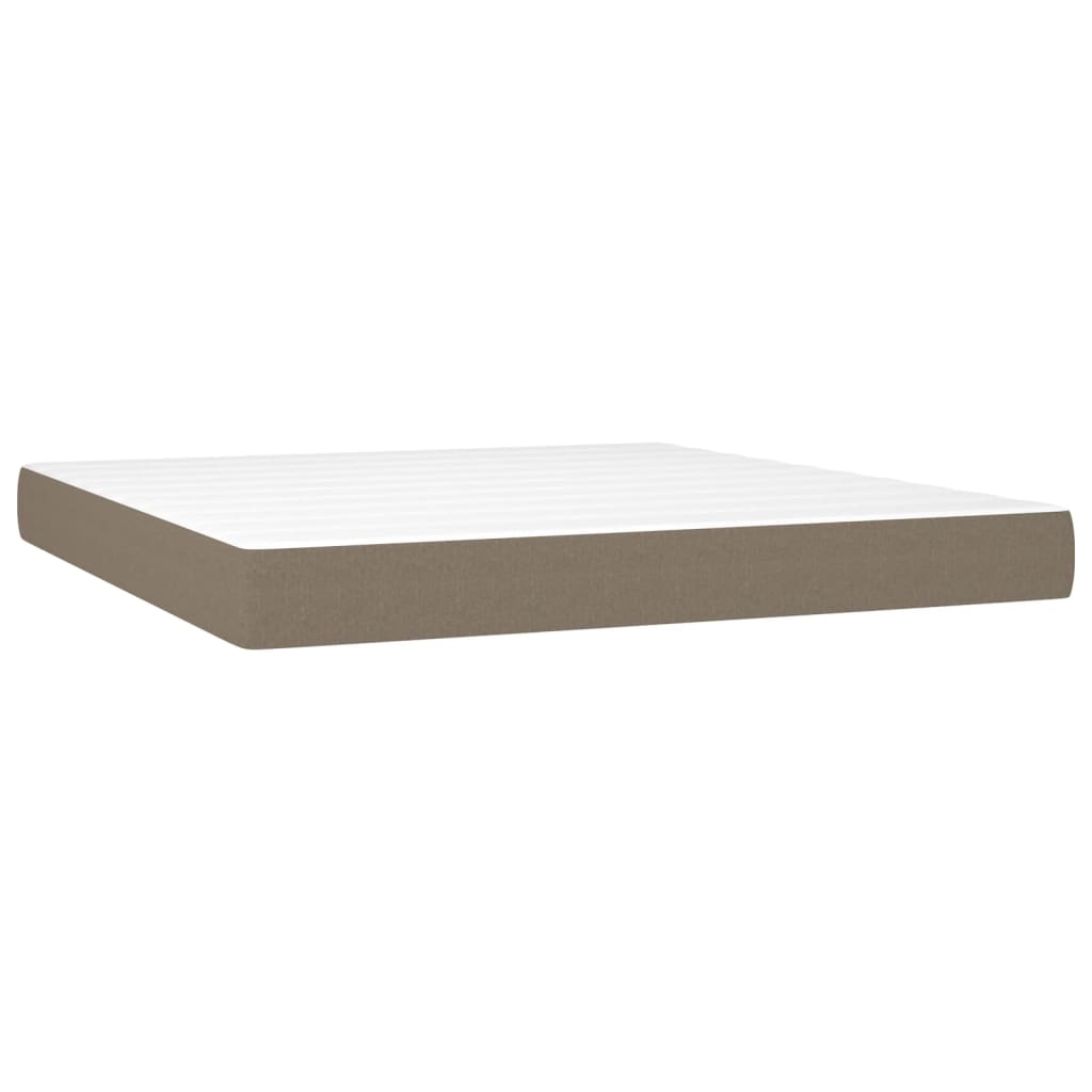 Taschenfederkernmatratze Mittel Hellgrau 80x200x20 cm Stoff