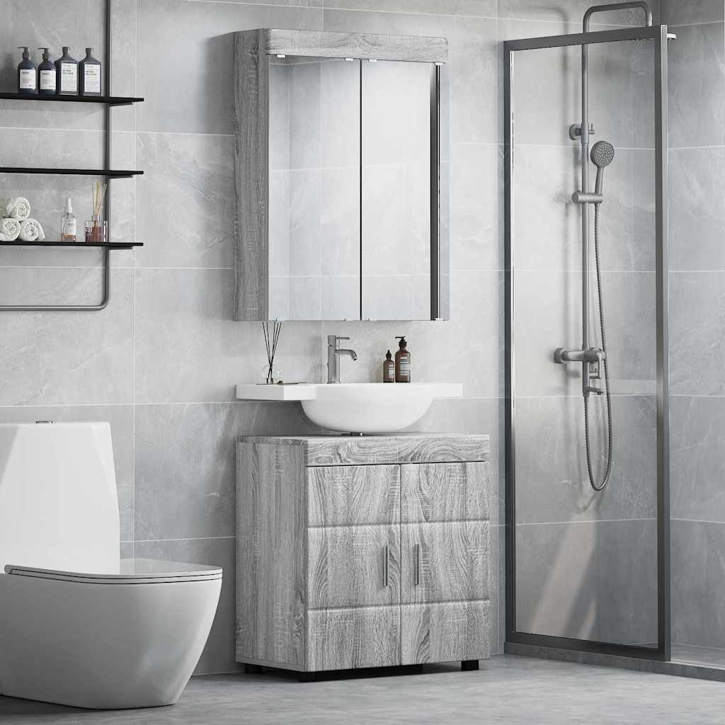 Badezimmermöbel-Set TULUM 2 pcs Weiß 60 x 34 x 63 cm