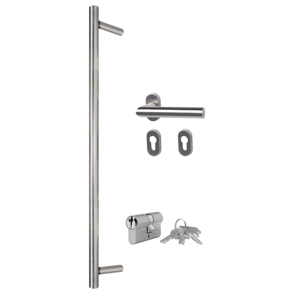 Haustür Anthrazit 100x210 cm Aluminium und PVC