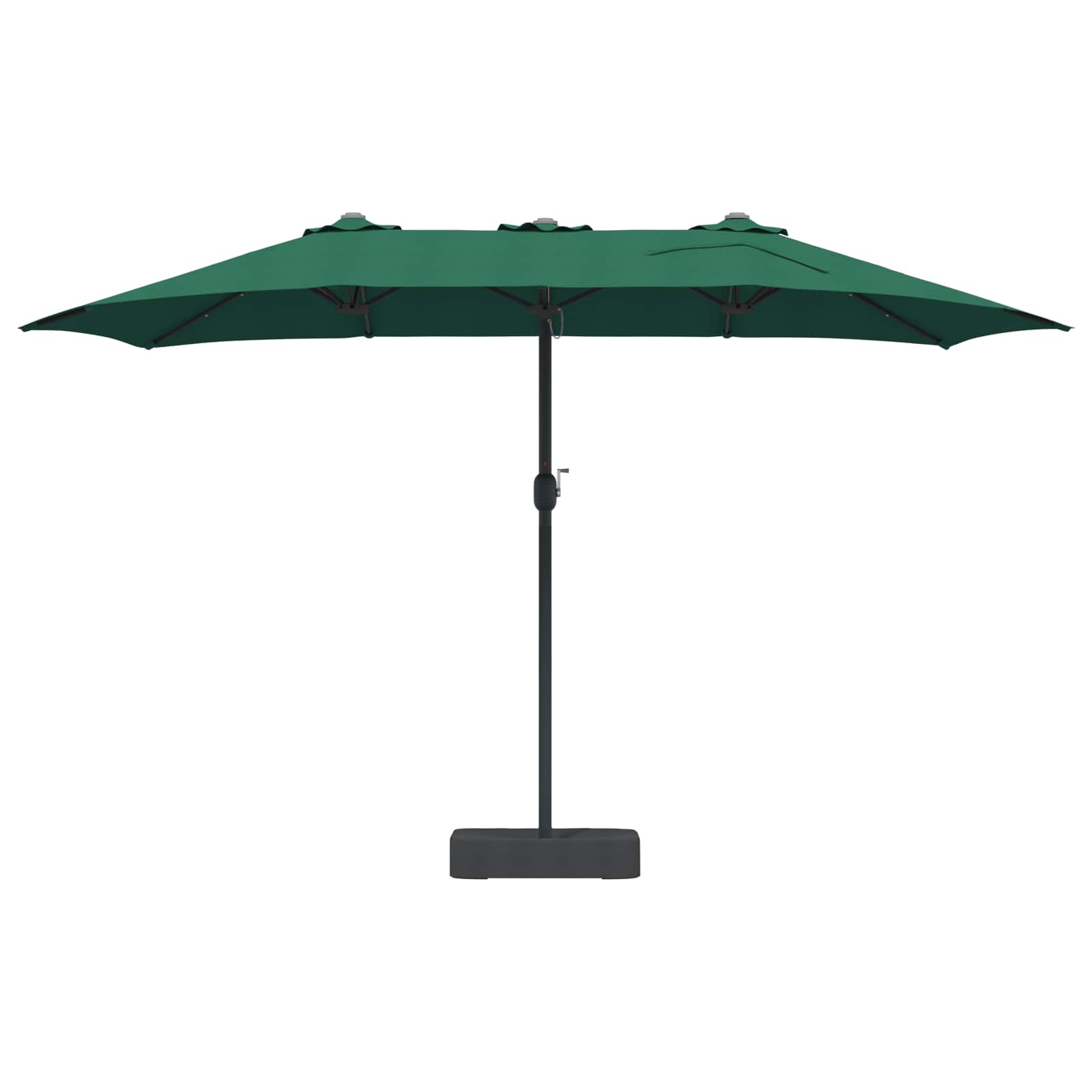 Garten-Sonnenschirm Sand und Anthrazit 385 x 209 x 244 cm