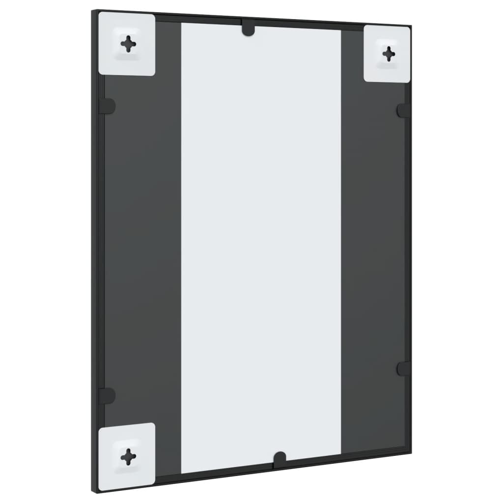 Wandspiegel Schwarz 60x40 cm Metall