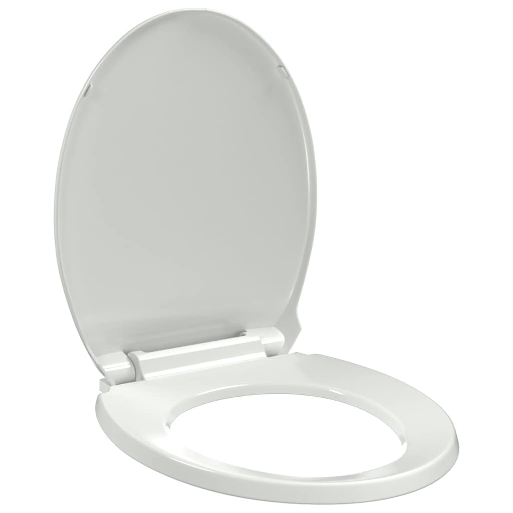 Toilettensitz mit Absenkautomatik Weiß Oval