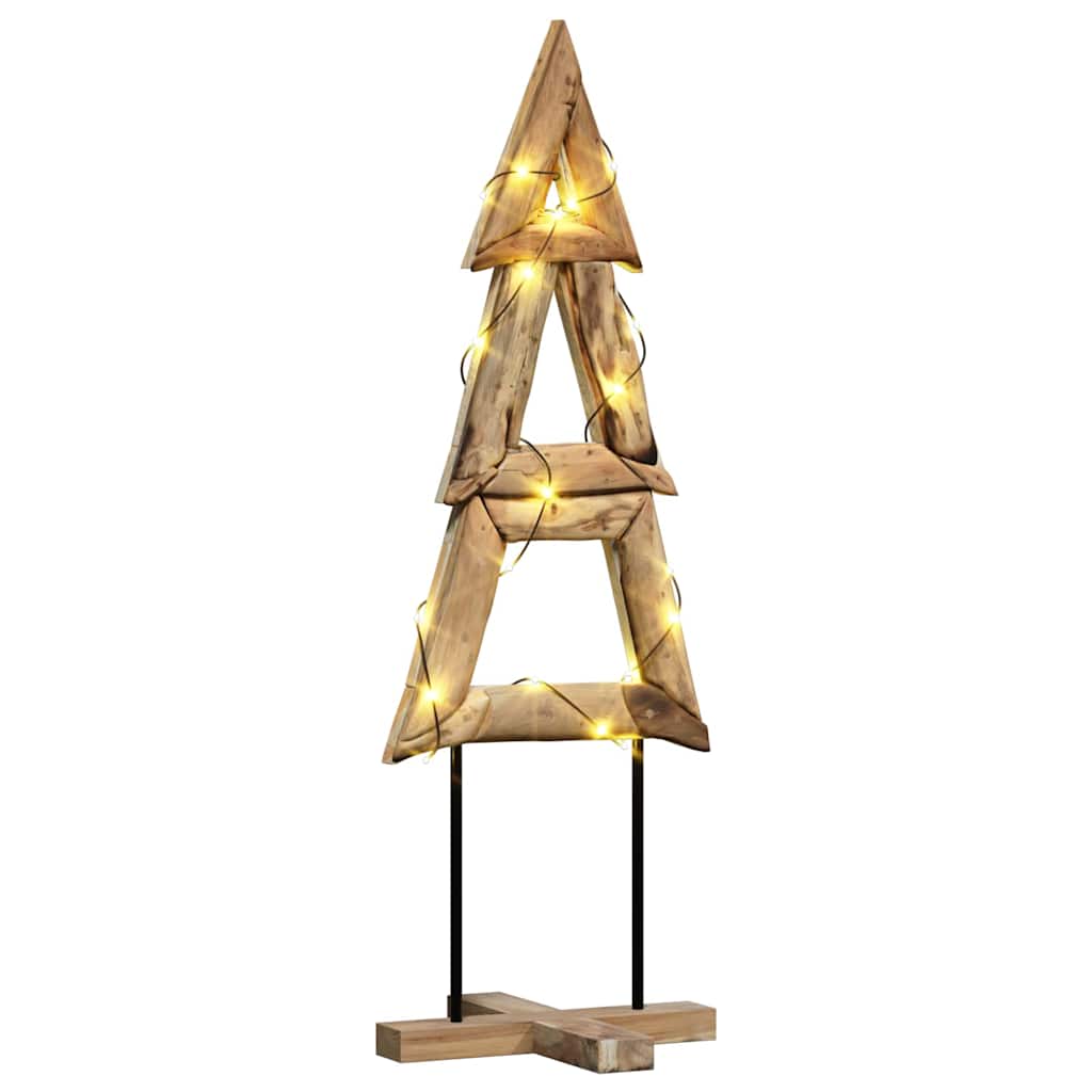 Weihnachtsbaum mit Ständer Braun 90 cm Massivholz Teak