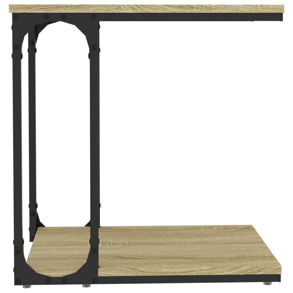 Beistelltisch Schwarz 50x35x52 cm Holzwerkstoff