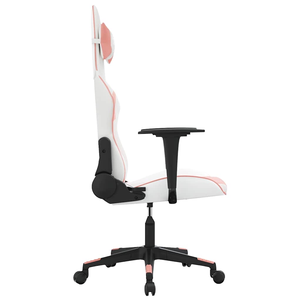 Gaming-Stuhl mit Massagefunktion Schwarz und Blau Kunstleder