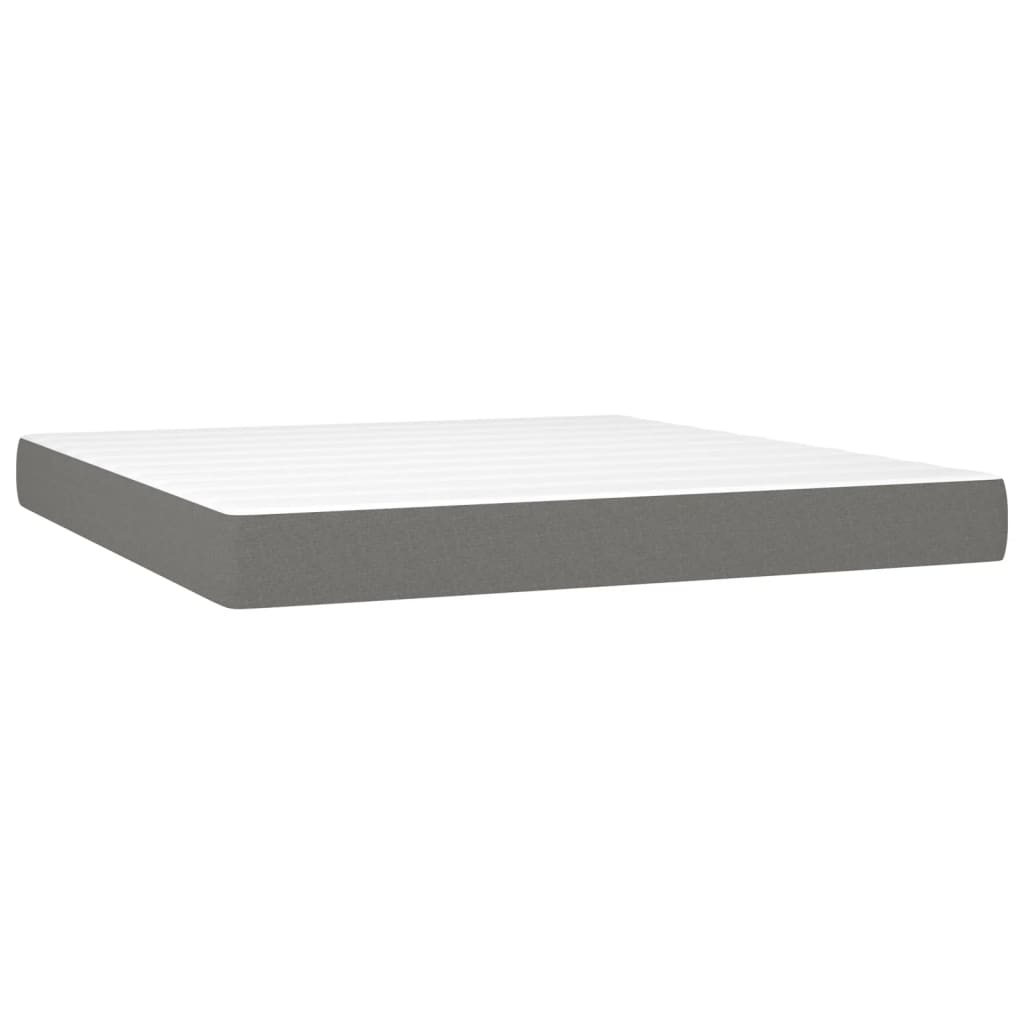 Taschenfederkernmatratze Mittel Hellgrau 80x200x20 cm Stoff