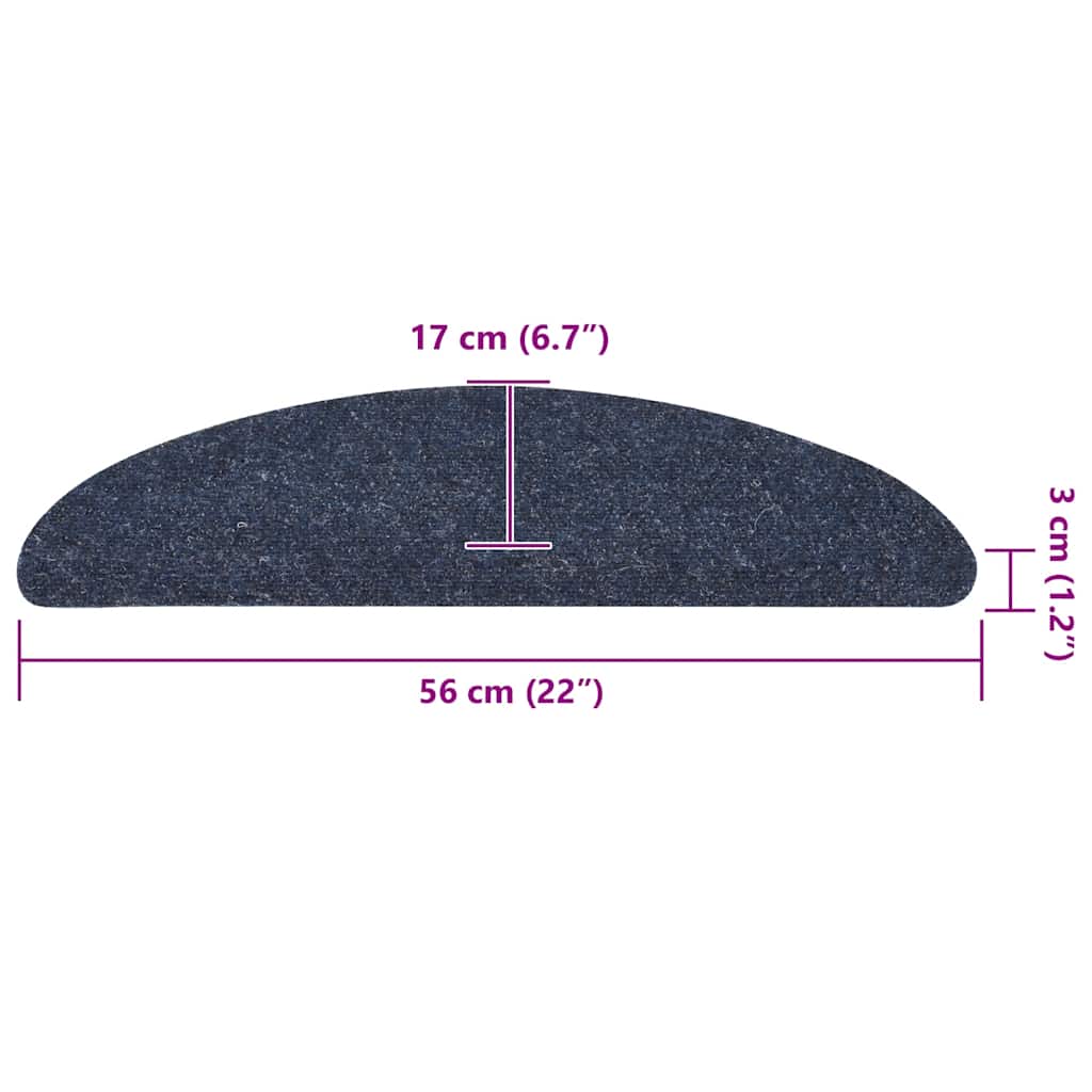 Stufenmatten Selbstklebend 15 Stk. 56x17x3 cm Hellbraun Halbrund