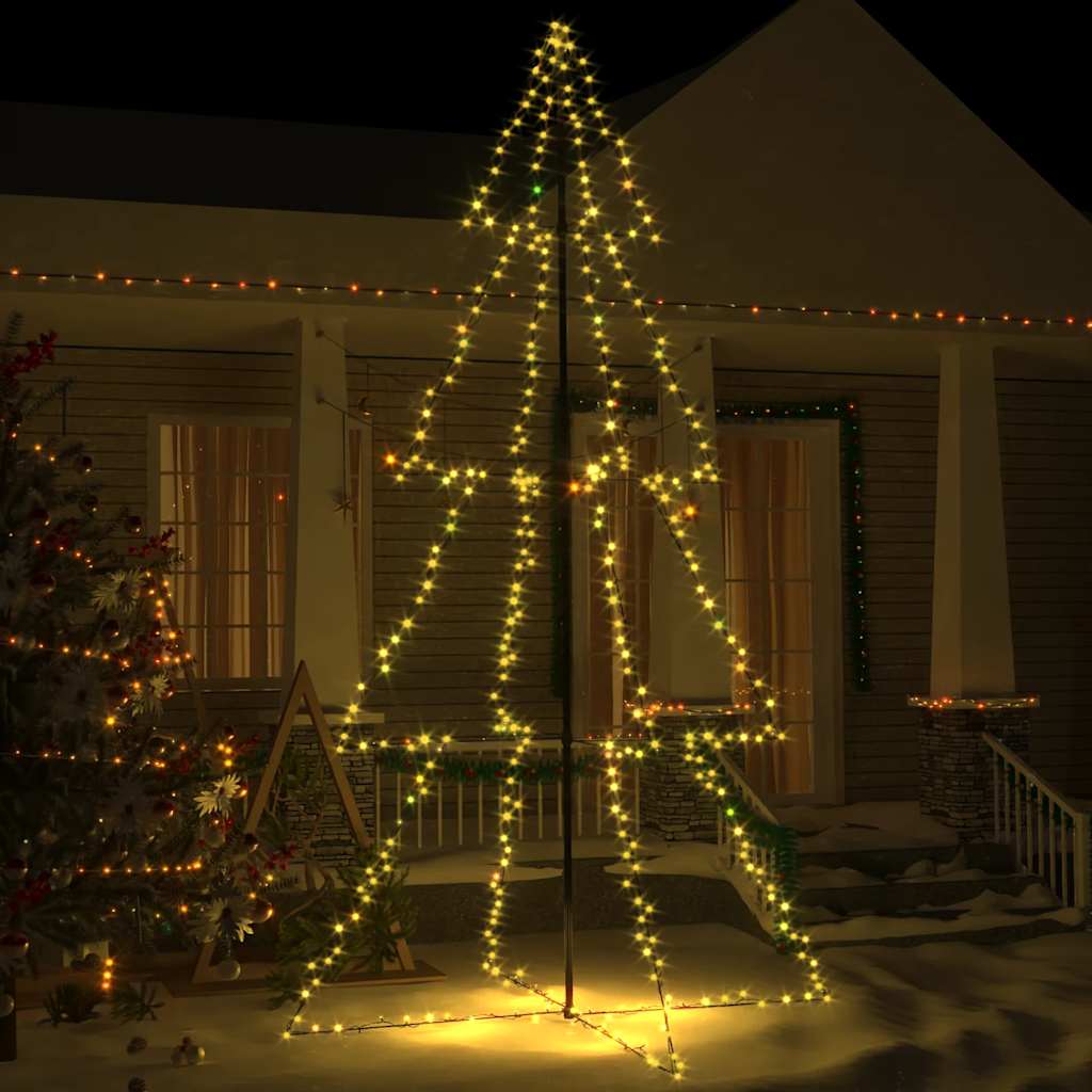 Weihnachtsbaum in Kegelform 160 LEDs Indoor & Outdoor 78x120 cm