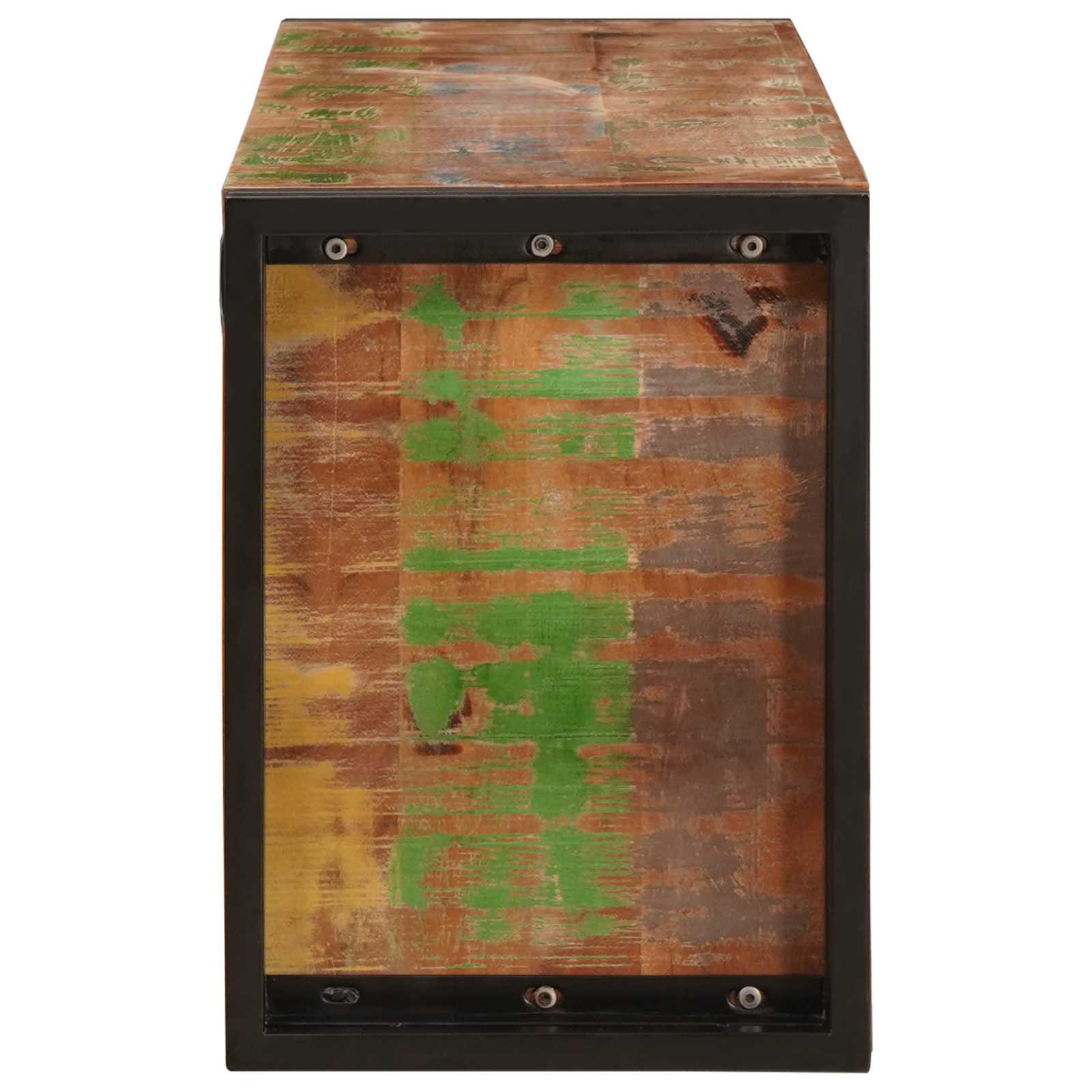 Weinregal Braun 60 x 45 x 33 cm Massives grobes Mangoholz