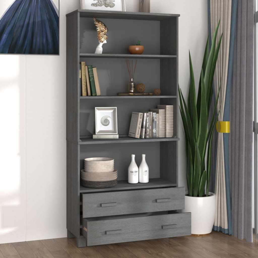 Highboard HAMAR Massivholz Kiefer Honigbraun