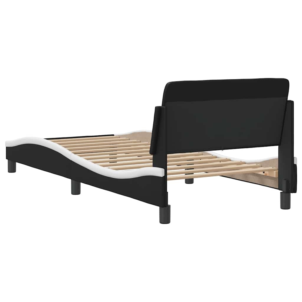 Bettgestell "Dover" Schwarz 80x200 cm Kunstleder