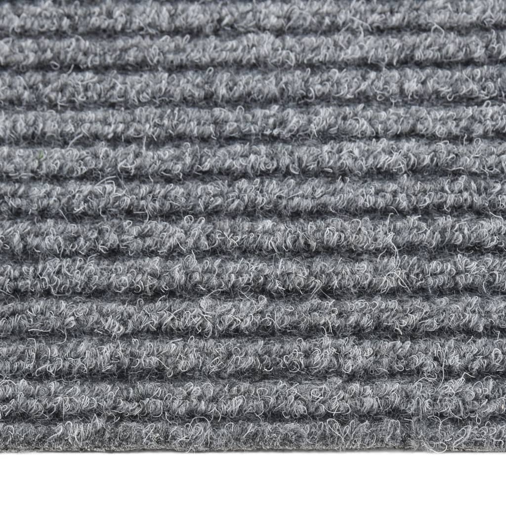 Teppichläufer Grau 80 x 150 cm Stoff