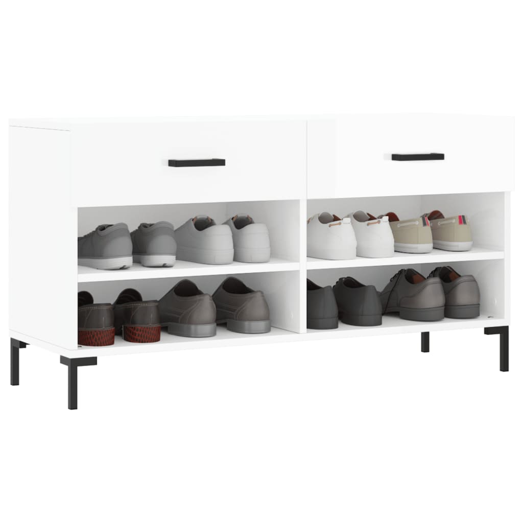 Schuhbank Weiß 102x35x55 cm Holzwerkstoff