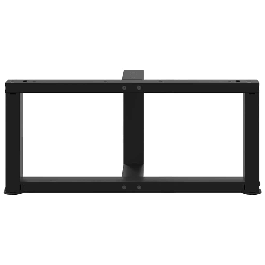 Couchtischbeine T-Form 2 Stk. Schwarz 30x25x(30-31) cm Stahl