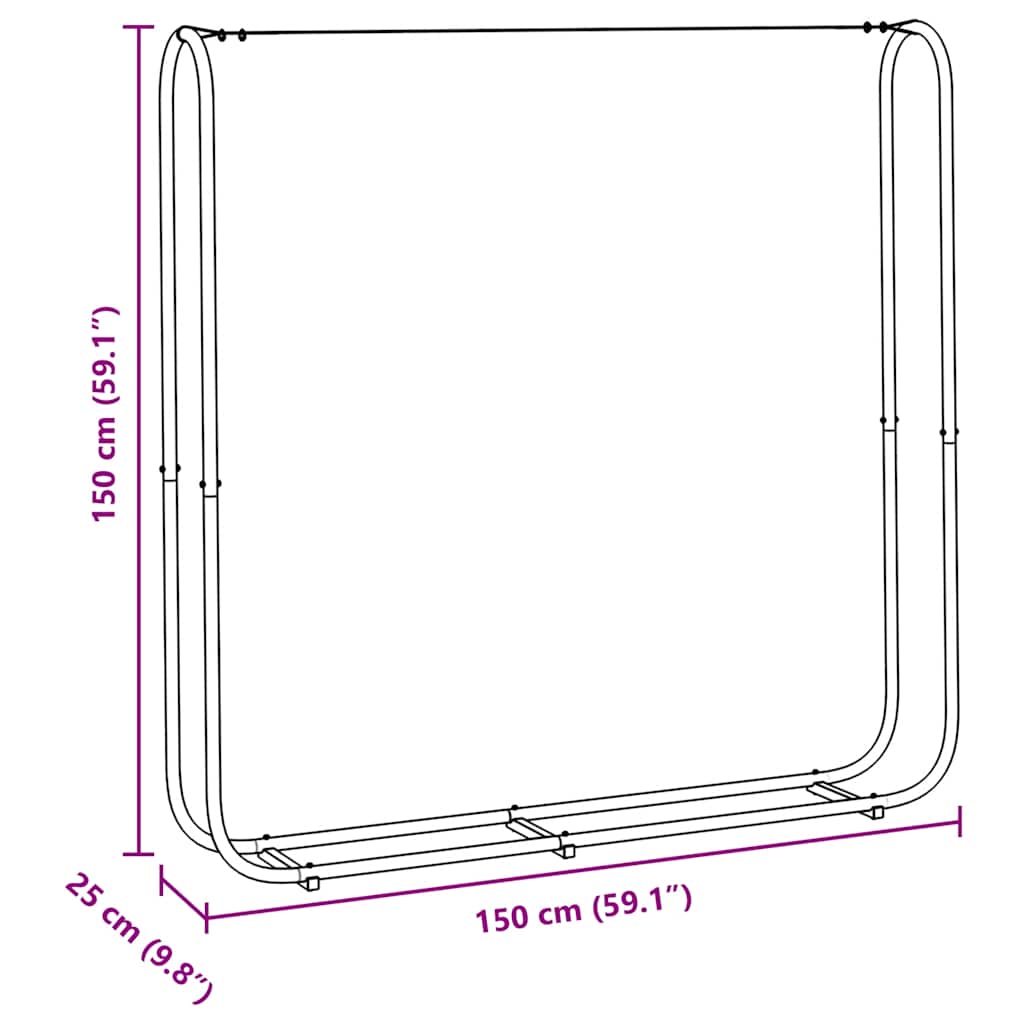 Kaminholzregal 100x25x150 cm Stahl verzinkt