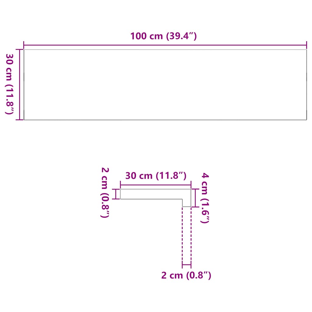Treppenstufen 4 Stk. Unbehandelt 70x25x2 cm Massivholz Eiche