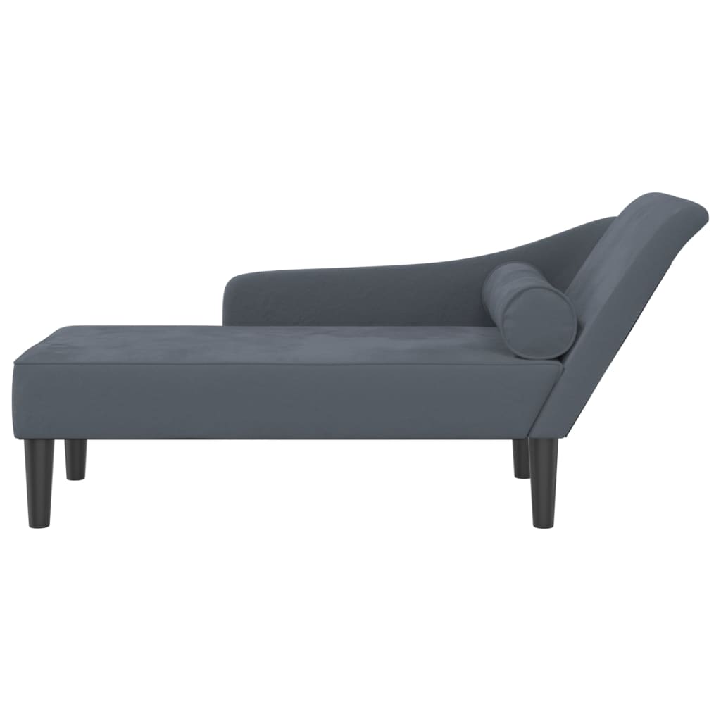 Chaiselongue mit Kissen Rosa Samt