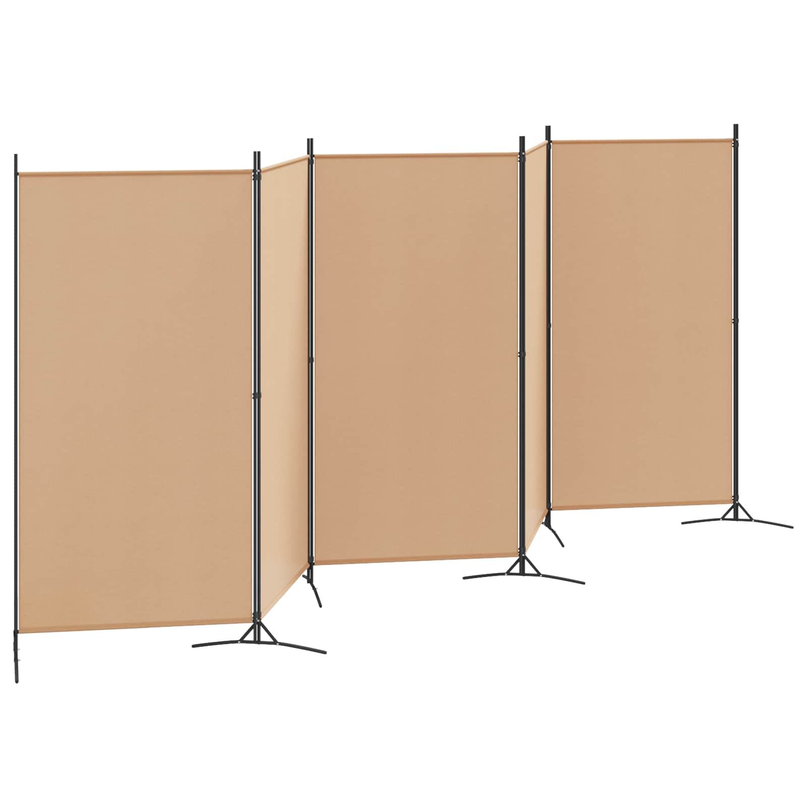 3-tlg. Raumteiler Weiß 260x180 cm Stoff