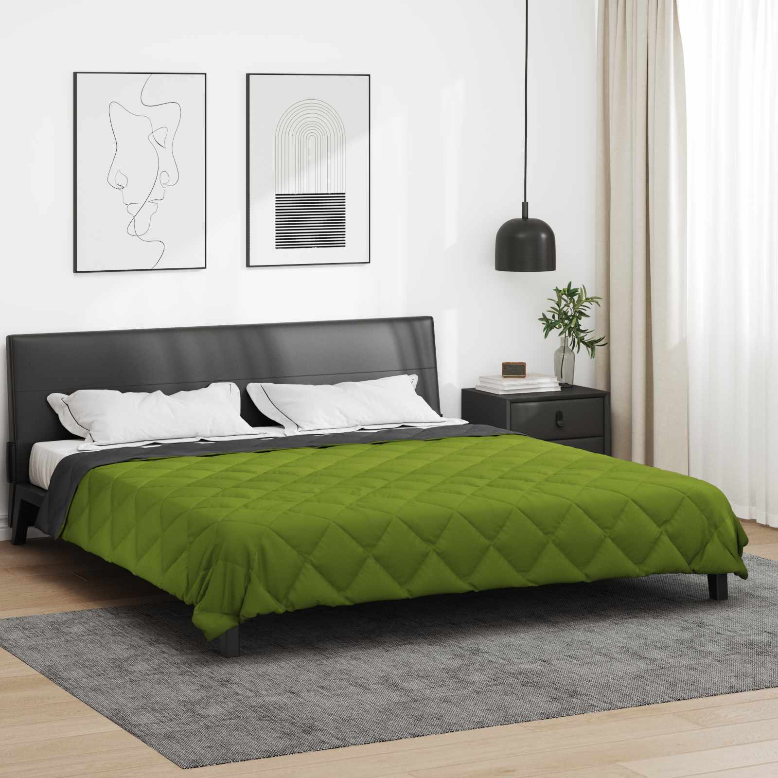 Sommerdecke Anthrazit 200 x 135 cm Mikrofaser