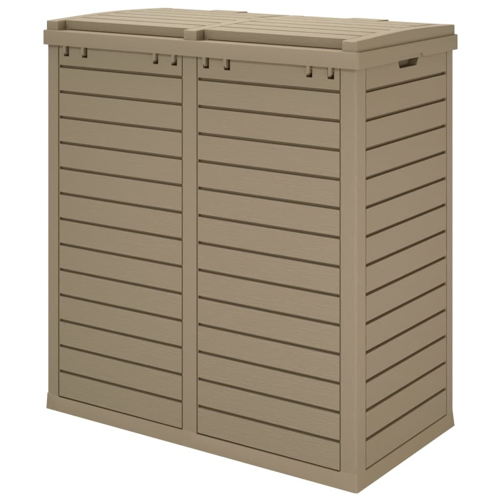 Outdoor-Mülltonne Schwarz 78x41x86 cm Polypropylen