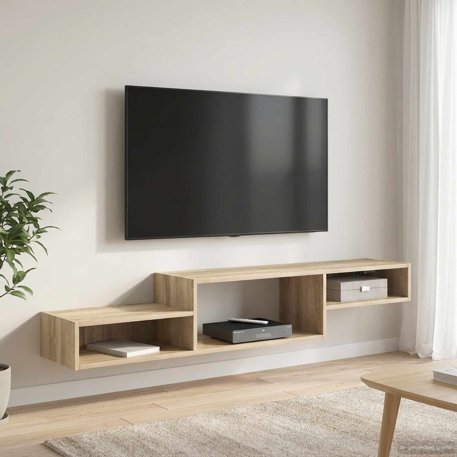 Wandmontierter TV-Schrank Wandhalterung Weiß 150 x 28 x 26 cm