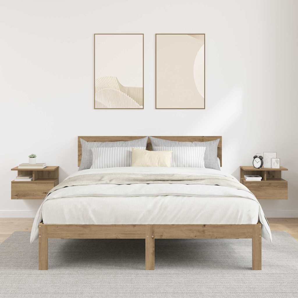 Hängender Nachttisch Weiß 40x31x27 cm Holzwerkstoff