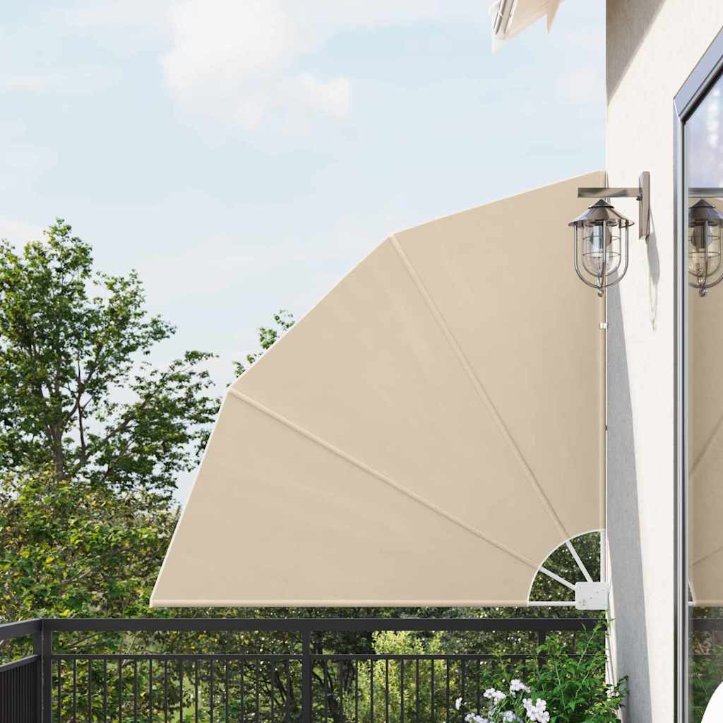 Faltbarer Balkonfächer Grau 210×210 cm