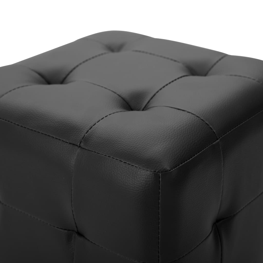 Pouf 2 Stk. Grau 30x30x30 cm Kunstleder