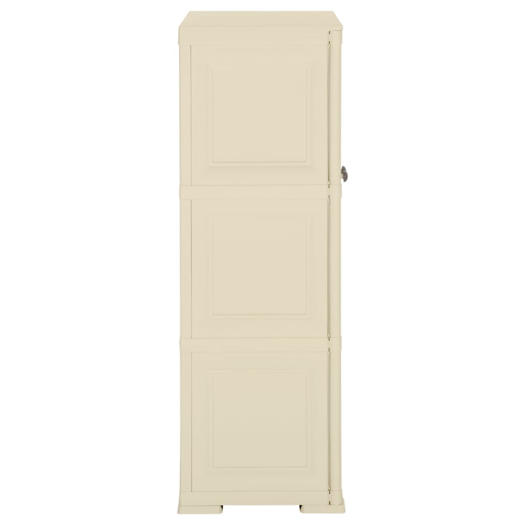 Kunststoffschrank 79x43x125 cm Holzdesign Vanilleeis