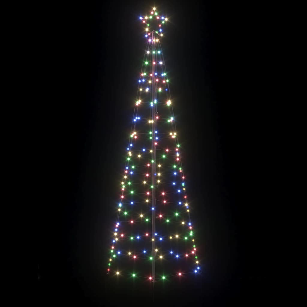 LED-Weihnachtsbaum mit Erdspießen 220 LEDs Warmweiß 180 cm