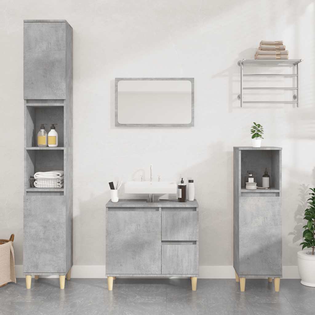 Badschrank Weiß 65x33x60 cm Holzwerkstoff
