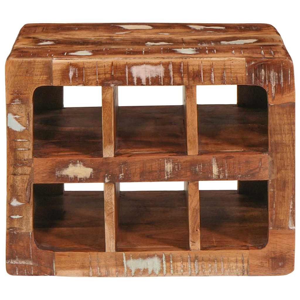 Weinregal mit Speicher Braun 44 x 30 x 35 cm Massivholz Mango