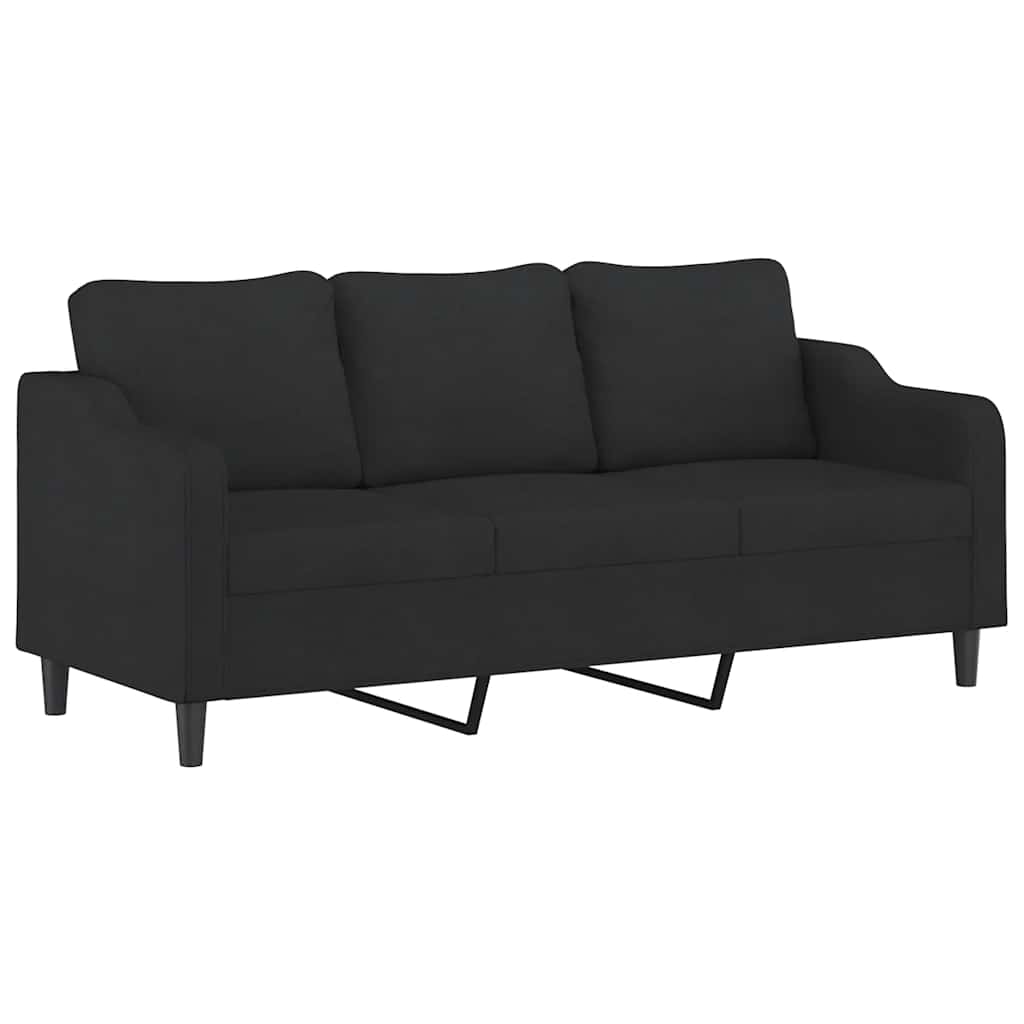4-tlg. Sofagarnitur mit Kissen Braun Stoff