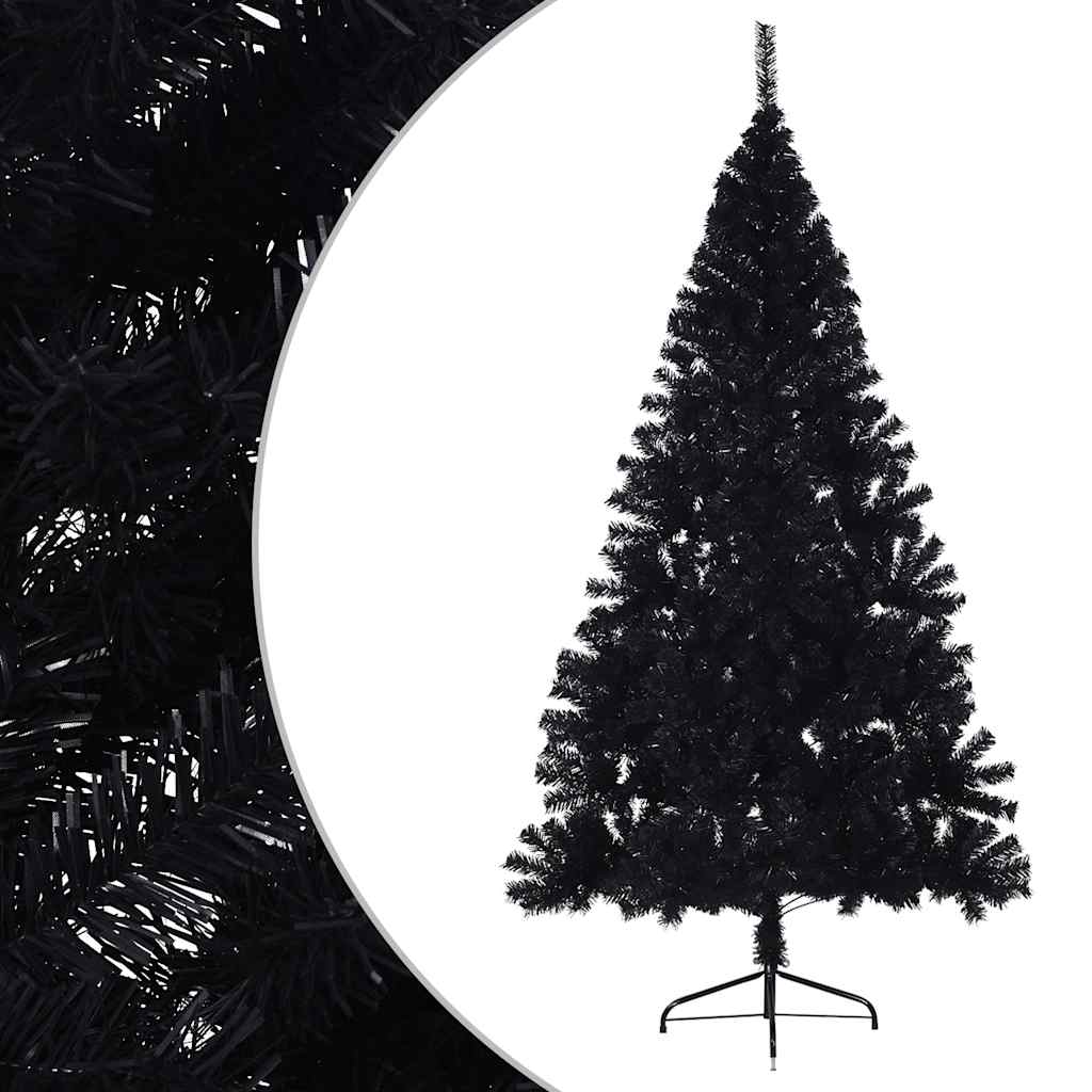 Künstlicher Halb-Weihnachtsbaum mit Ständer Grün 150 cm PVC