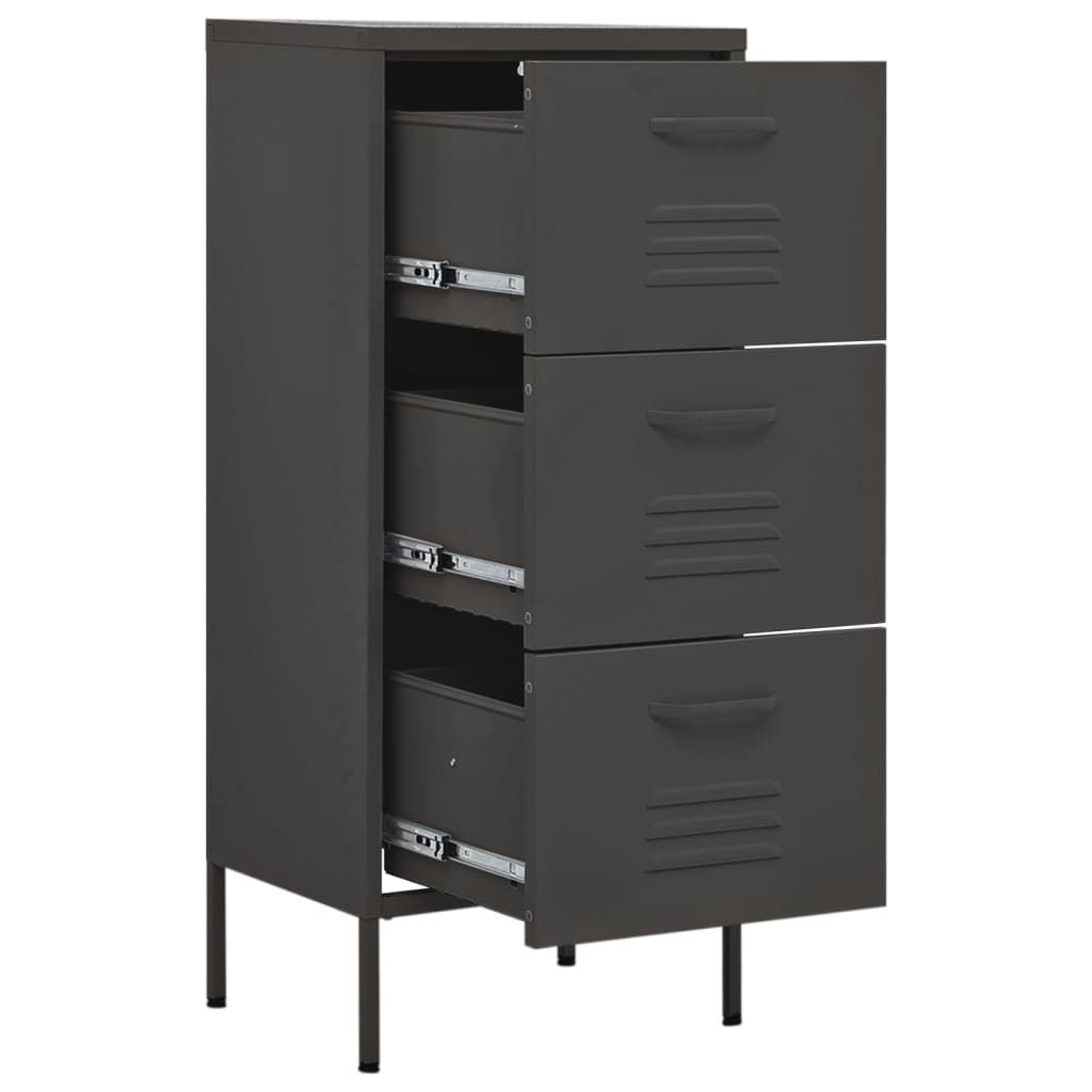 Beistellschrank Olivgrün 42,5x35x101,5 cm Stahl
