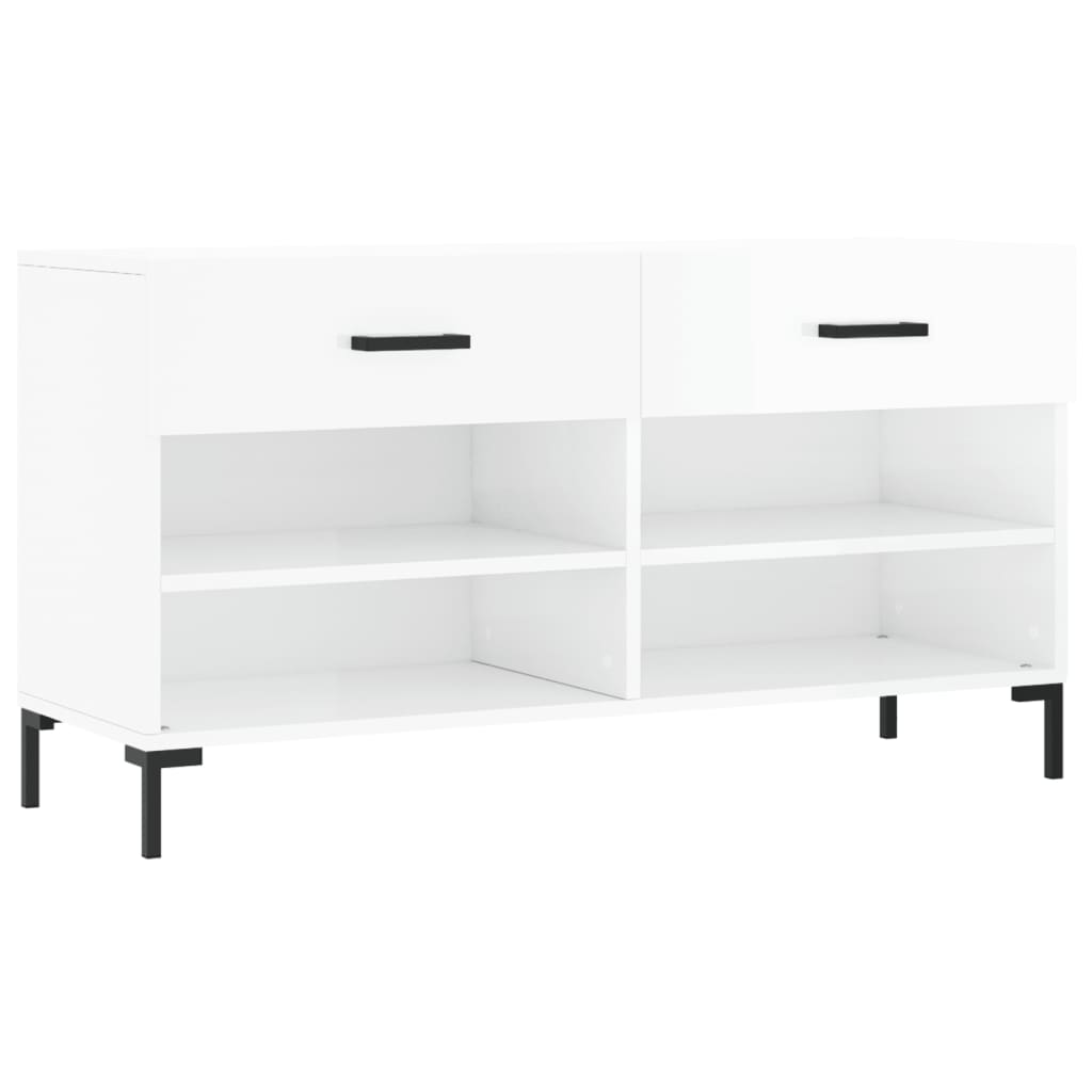 Schuhbank Weiß 102x35x55 cm Holzwerkstoff