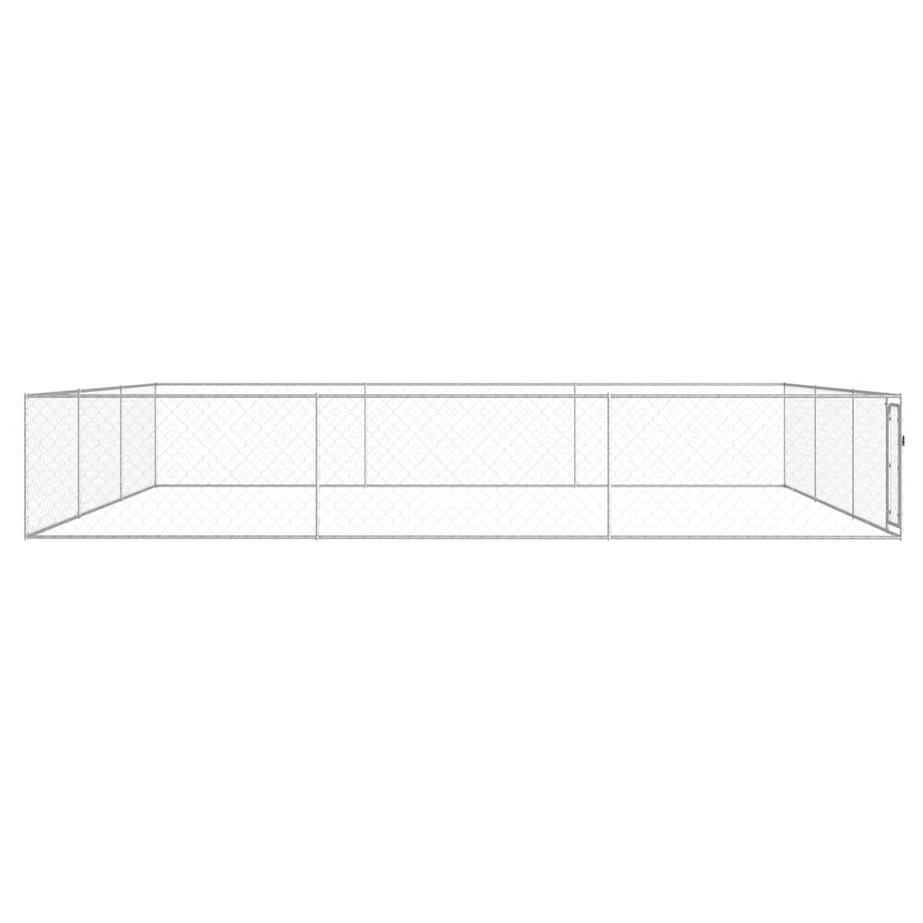 Outdoor-Hundezwinger Verzinkter Stahl 4 x 4 x 1 m
