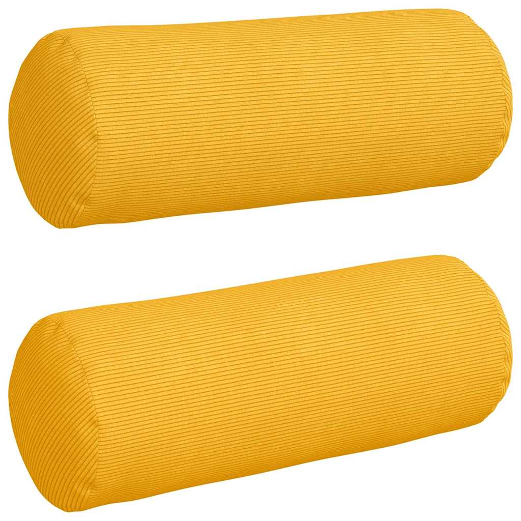 Bolsterkissen 2 pcs Hellgrau Ø 15 x 40 cm Cordstoff