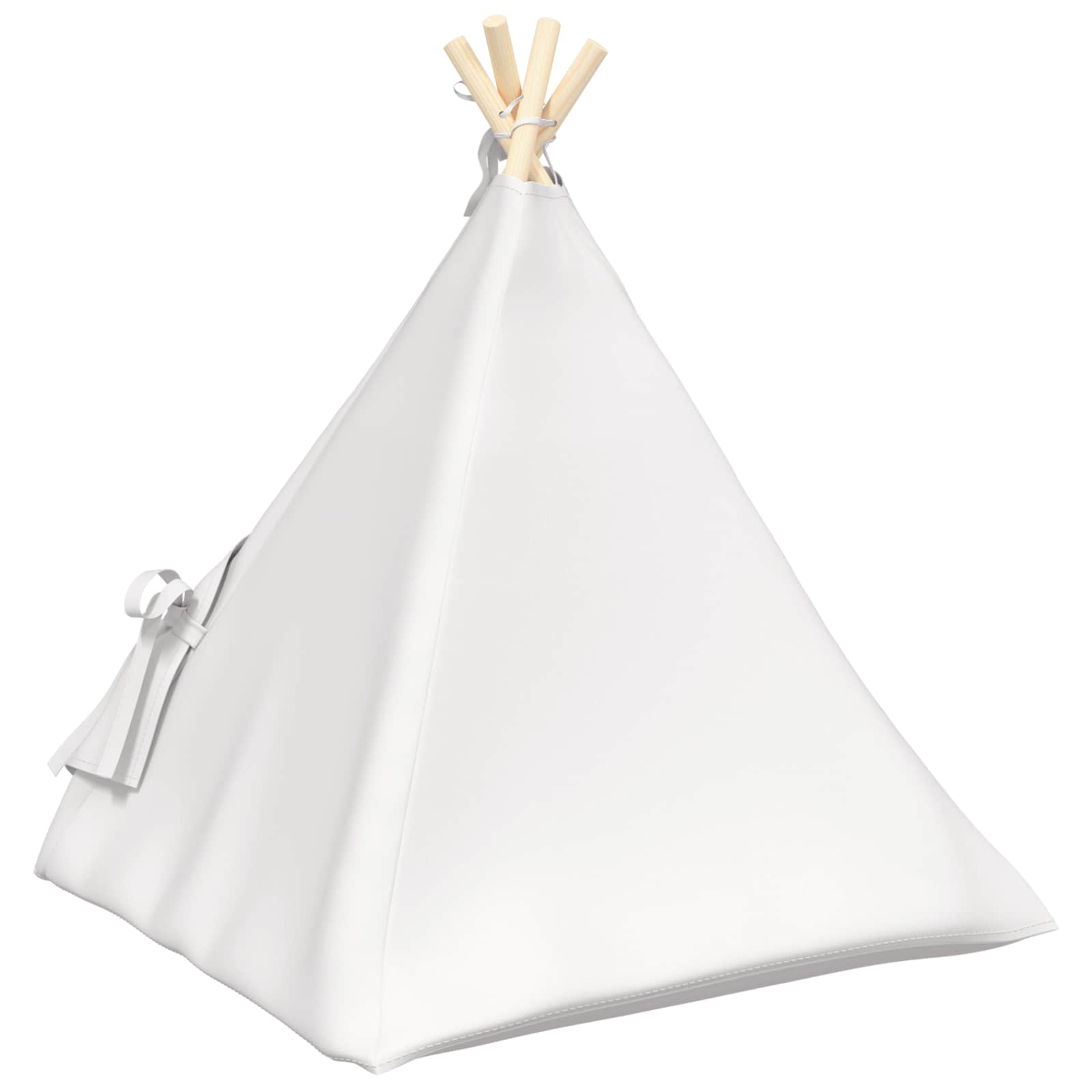 Haustier-Tipi mit Kissen Weiß 40 x 40 x 50 cm Polyester