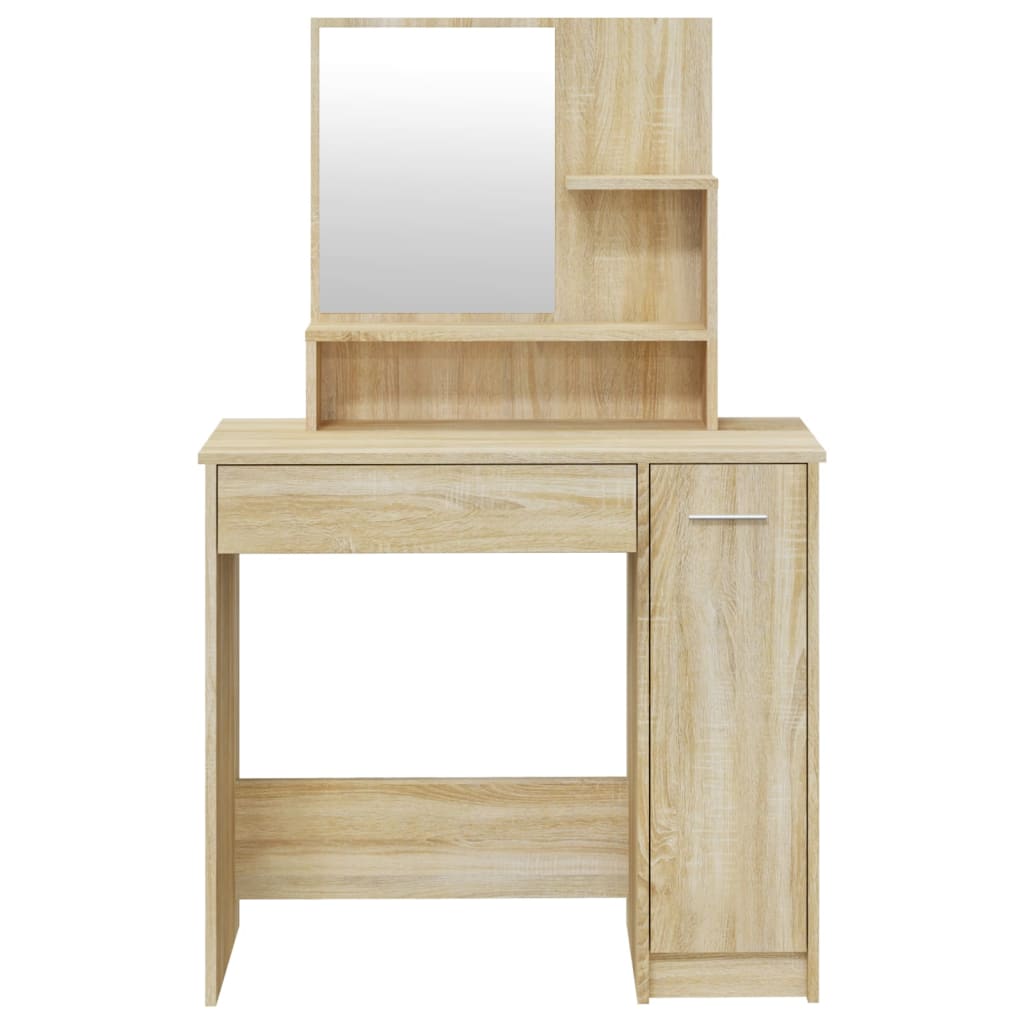 Schminktisch-Set Weiß 86,5x35x136 cm