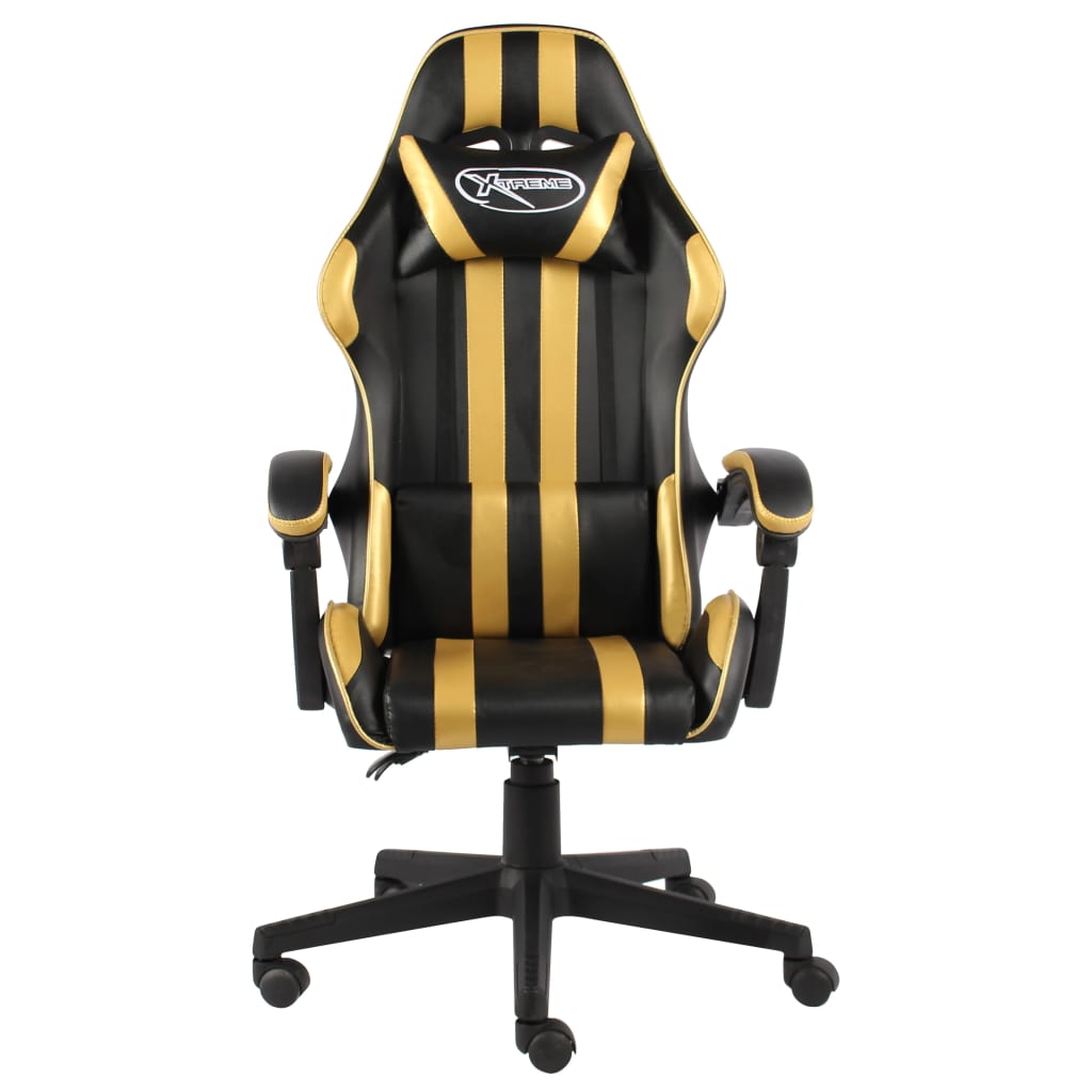 Gaming-Stuhl Schwarz und Blau Kunstleder