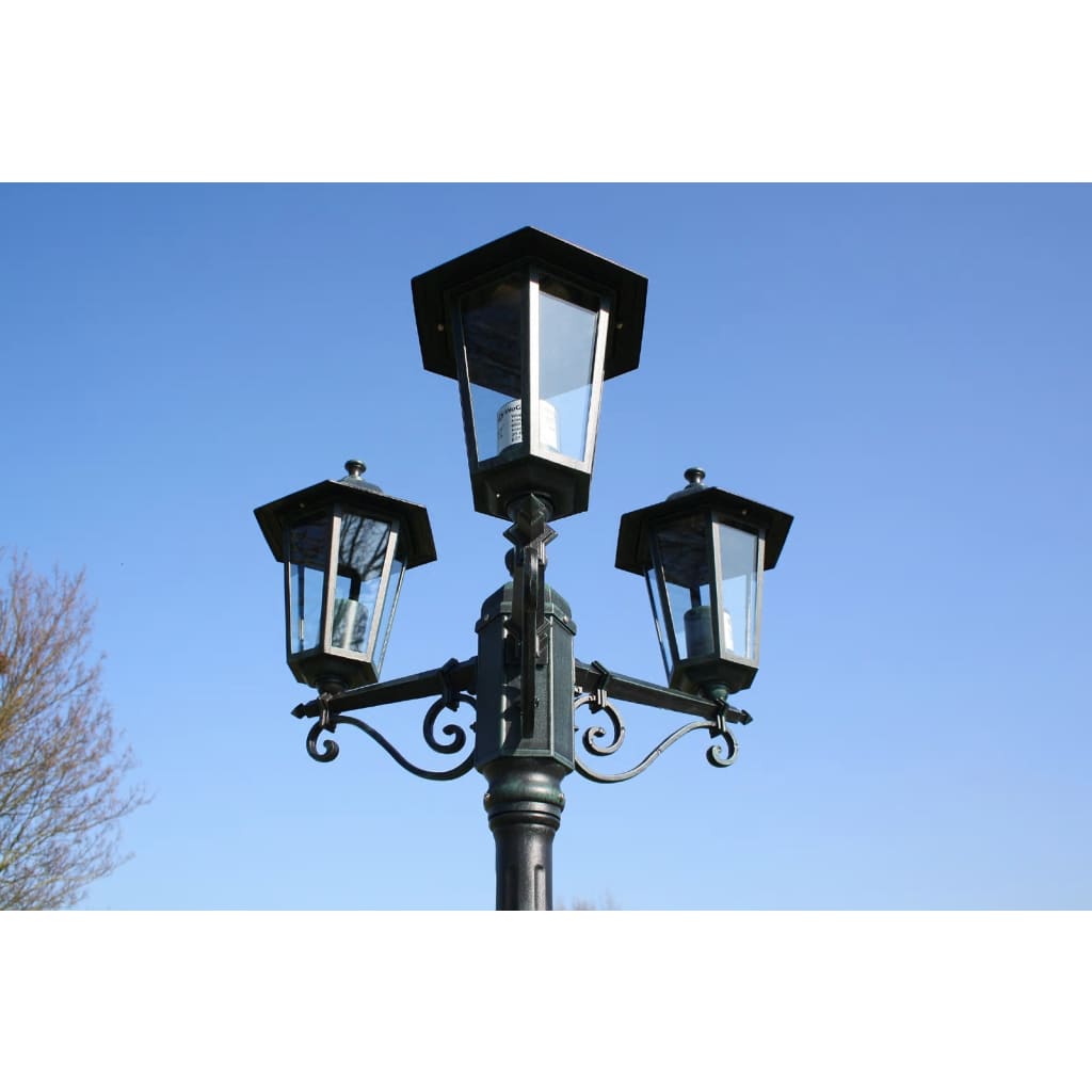 Gartenlaterne 3-flammig 215 cm Weiß Aluminium