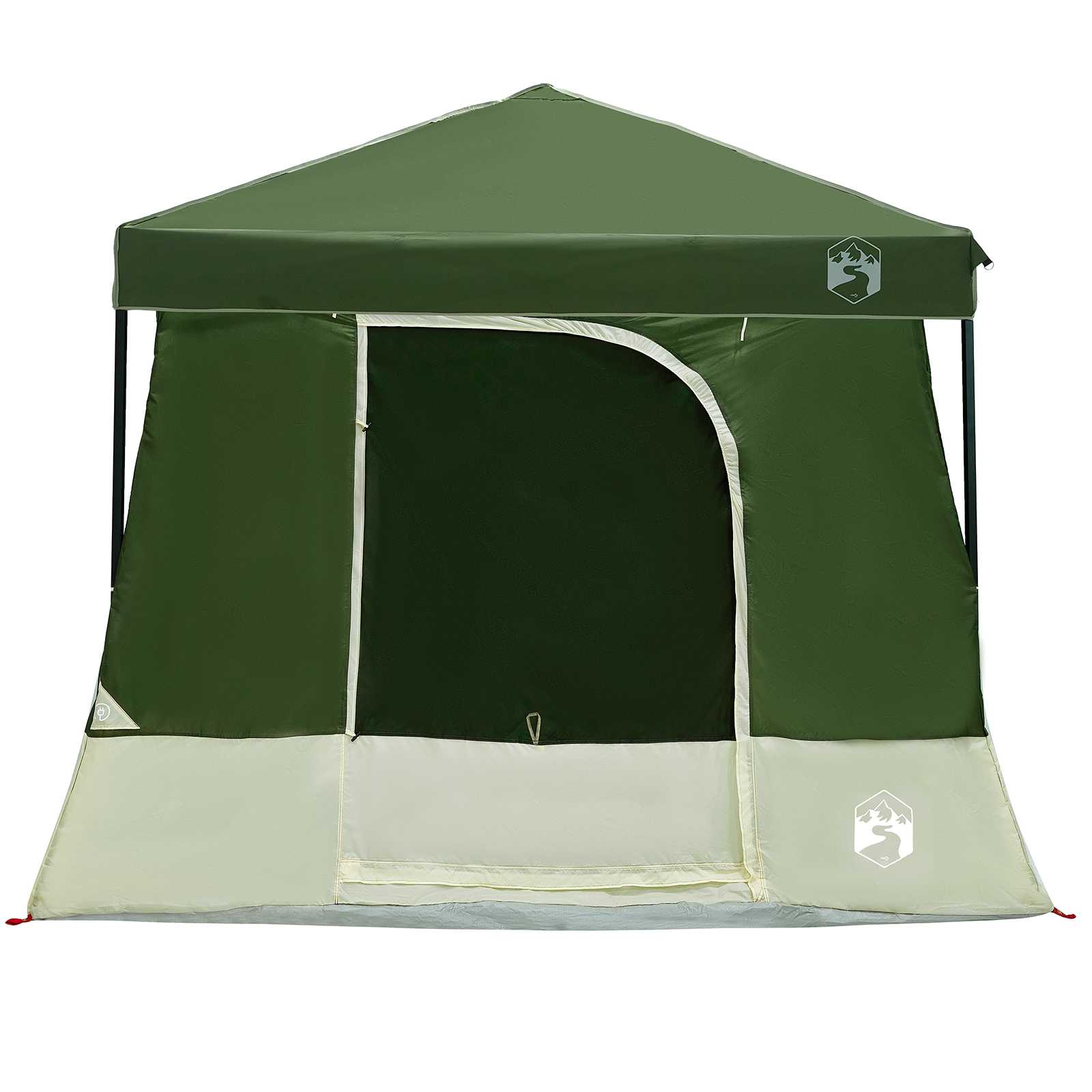 Camping-Zelt-Set mit Dach 2 pcs Blau Taffeta und Stoff
