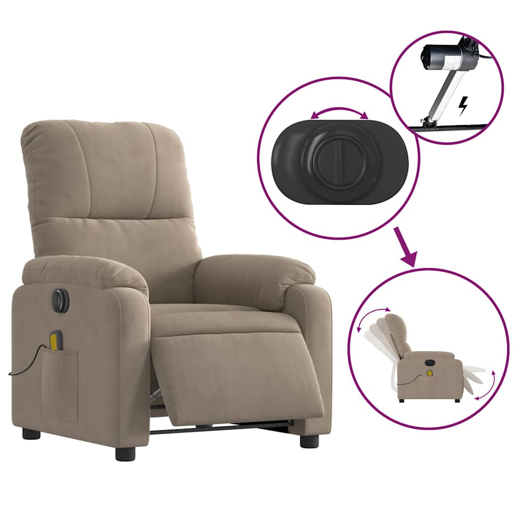 Relaxsessel Elektrisch Braun Mikrofasergewebe