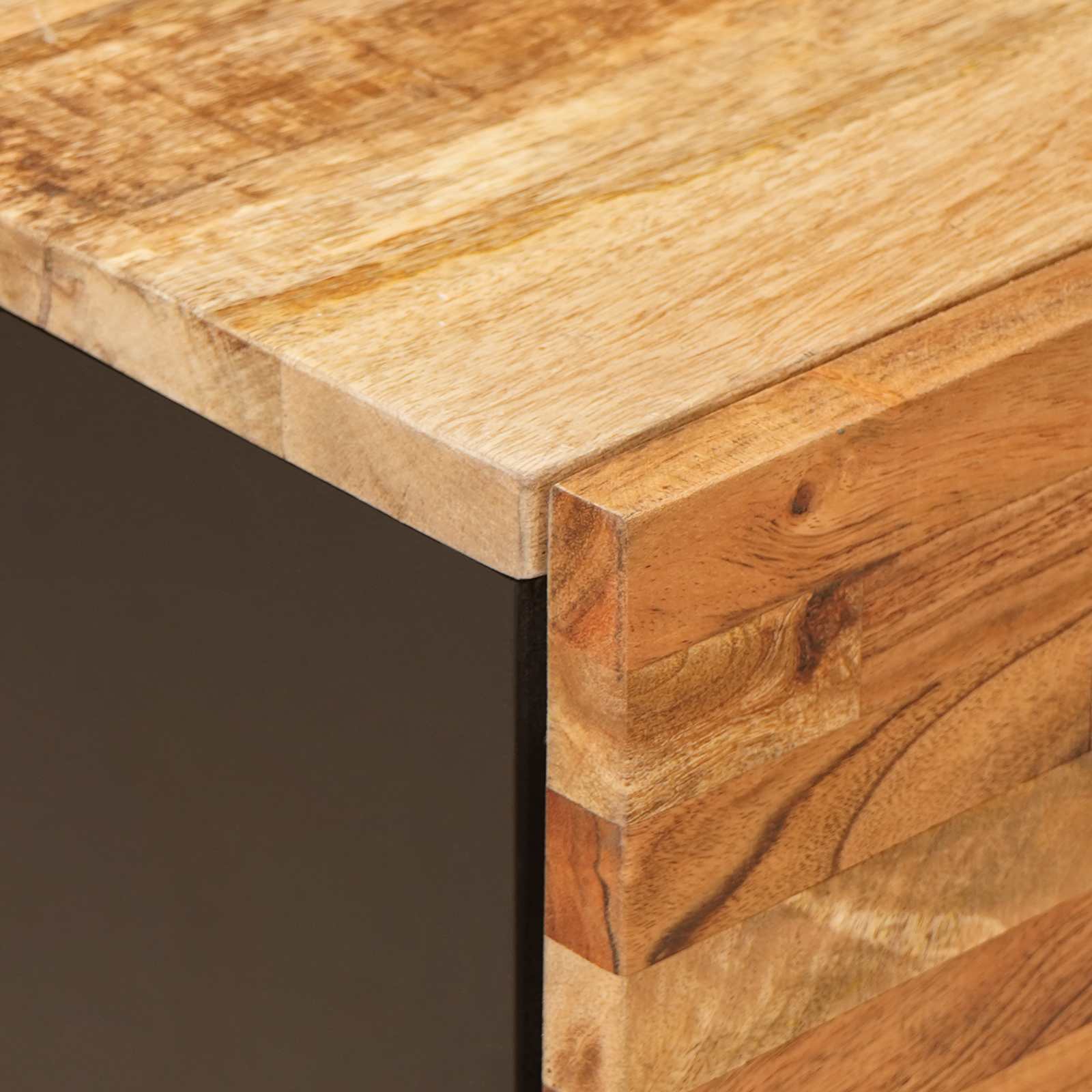 Nachttisch Braun 40 x 33 x 46 cm Massivholz Mango