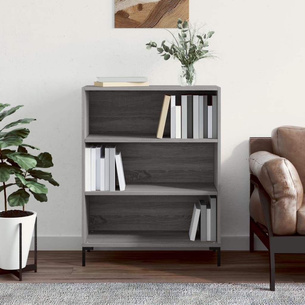 Bücherregal Betongrau 69,5x32,5x90 cm Holzwerkstoff