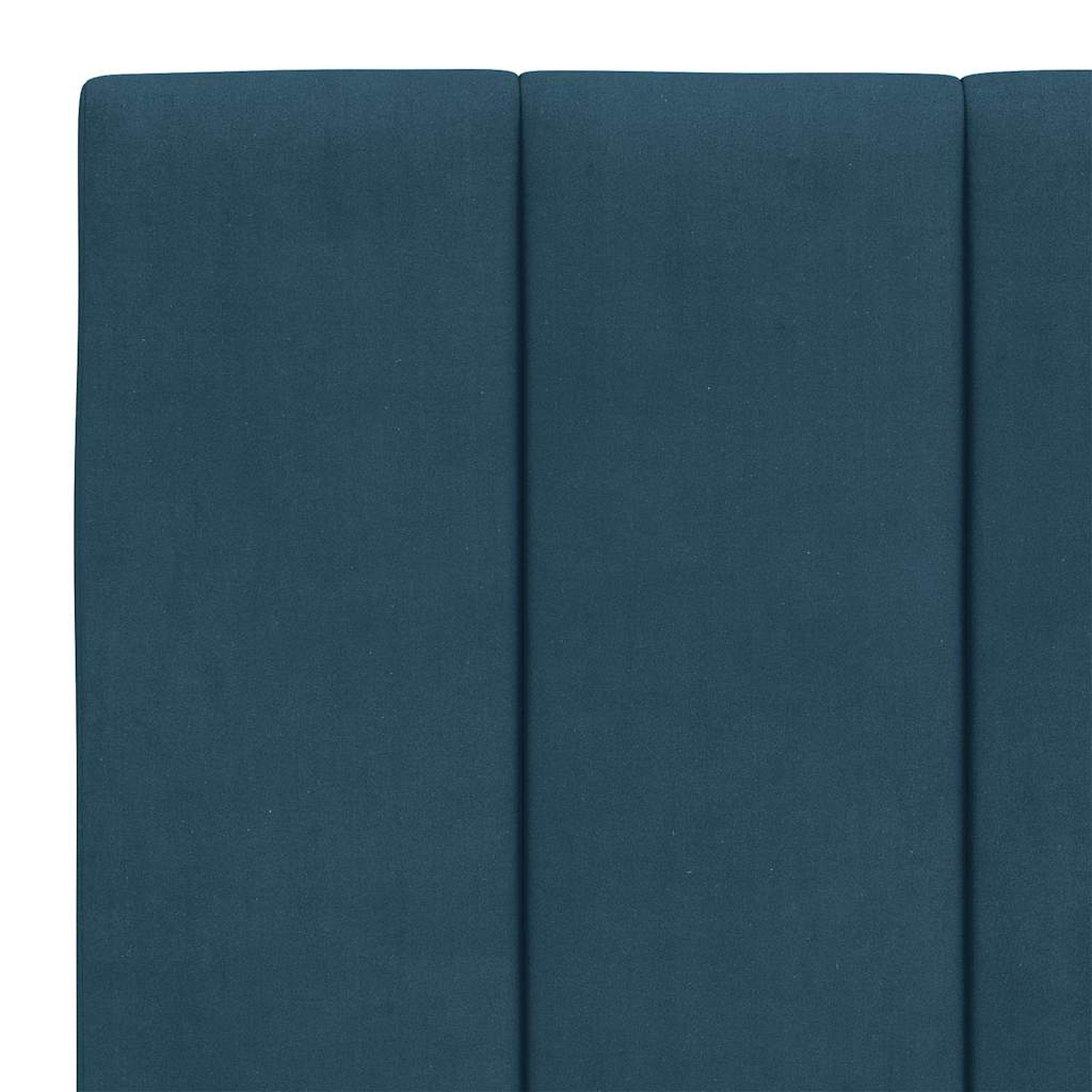 Bett mit Matratze "Hanko" Hellgrau 80x200 cm Samt