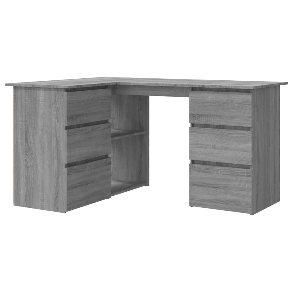Eckschreibtisch Weiß 145x100x76 cm Holzwerkstoff