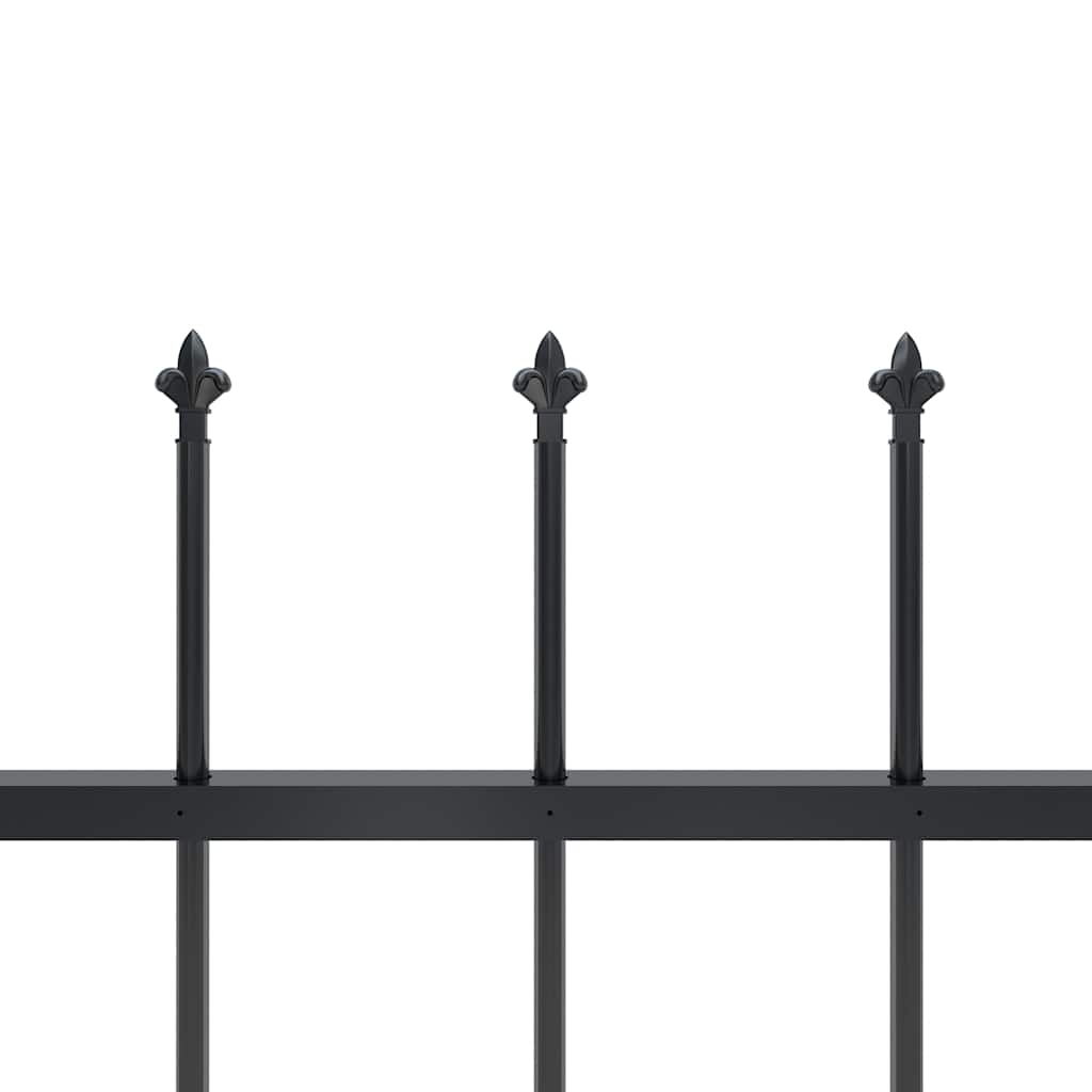 Gartenzaun Woerden mit Speerspitze Stahl 181 x 60 cm Schwarz